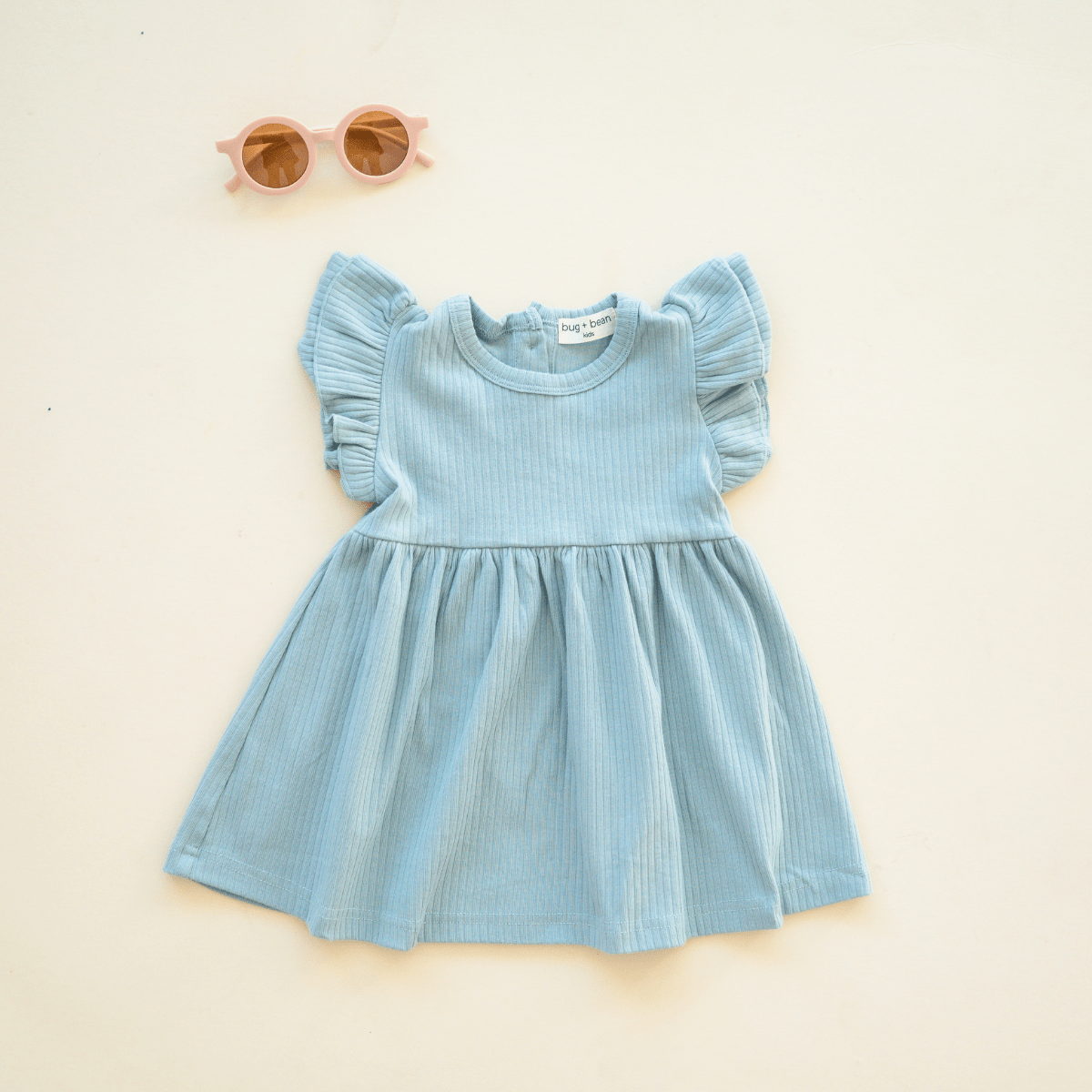 Organic Cotton Ruffle Dress 2-3Y by Bugandbeankids