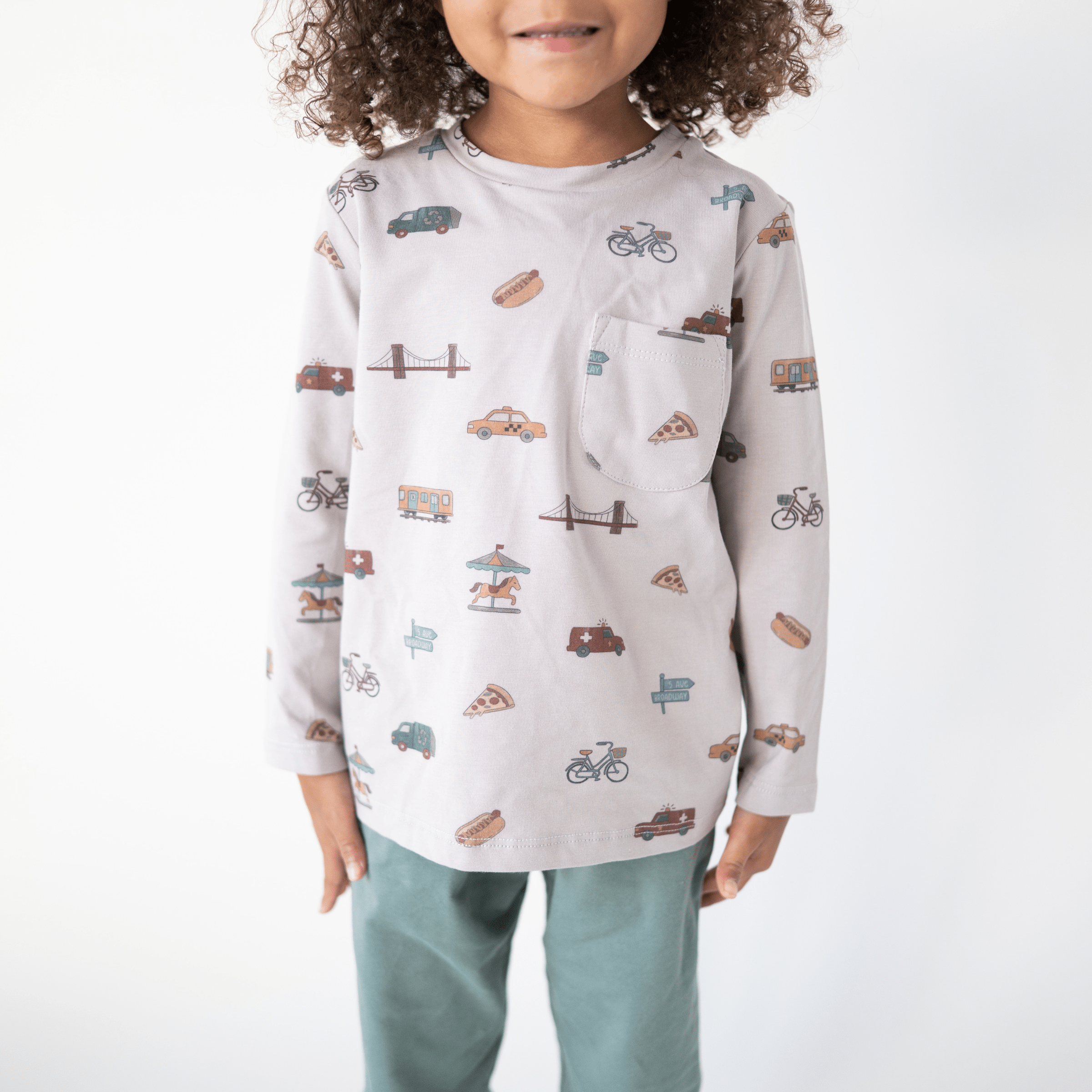 Charlie Long Sleeve Tee – City Vibes | Organic Cotton Kids – bug +