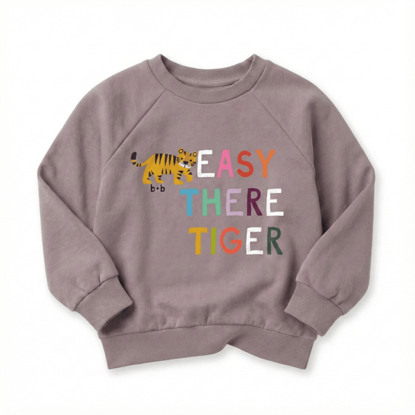 Organic Cotton Sweatshirt - Easy There Tiger