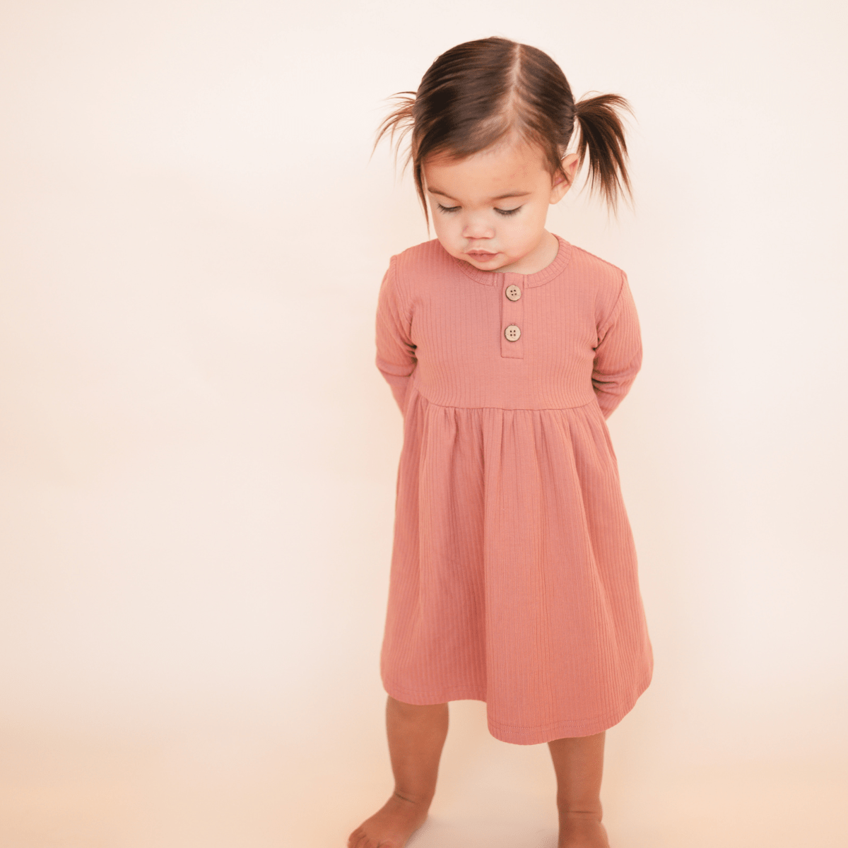 cotton ribbed dress Organic Ribbed Cotton Dress 18-24m By Bugandbeankids