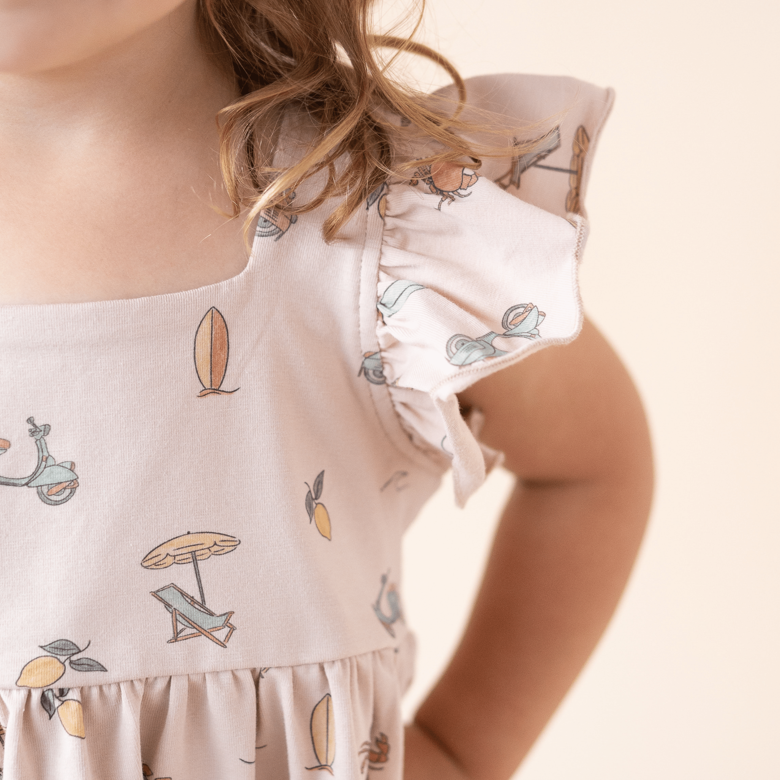 butterfly sleeved dress Organic Cotton Flutter Dress – Summer Vibes 4-5y By Bugandbeankids