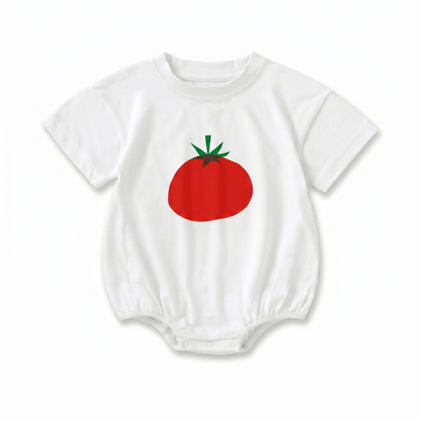 Organic Cotton Bubble Romper - Tomato
