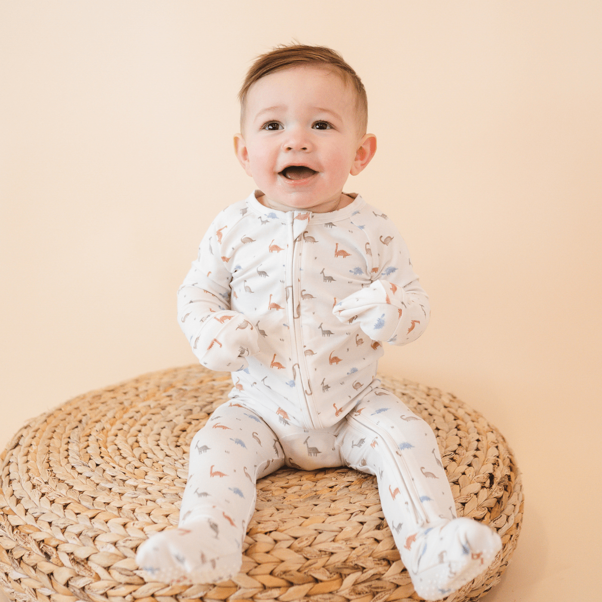 Bamboo 2-Way Convertible Zip Romper - Dinosaur – bug + bean kids