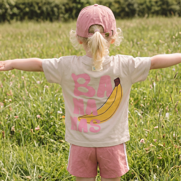 Organic Cotton Tee (Relaxed Fit) - Pink Bananas
