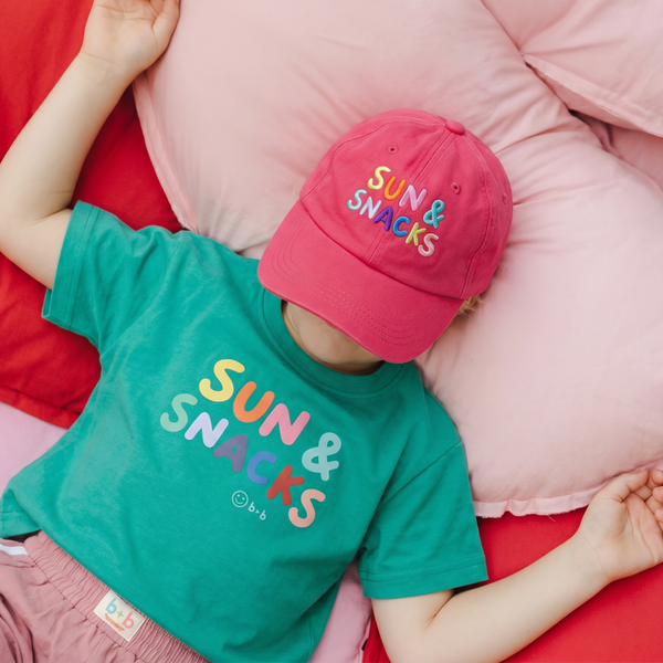 Kids Sun & Snacks Cap - Red