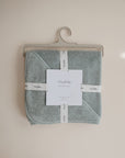 Organic Cotton Baby Hooded Towel, Moss
