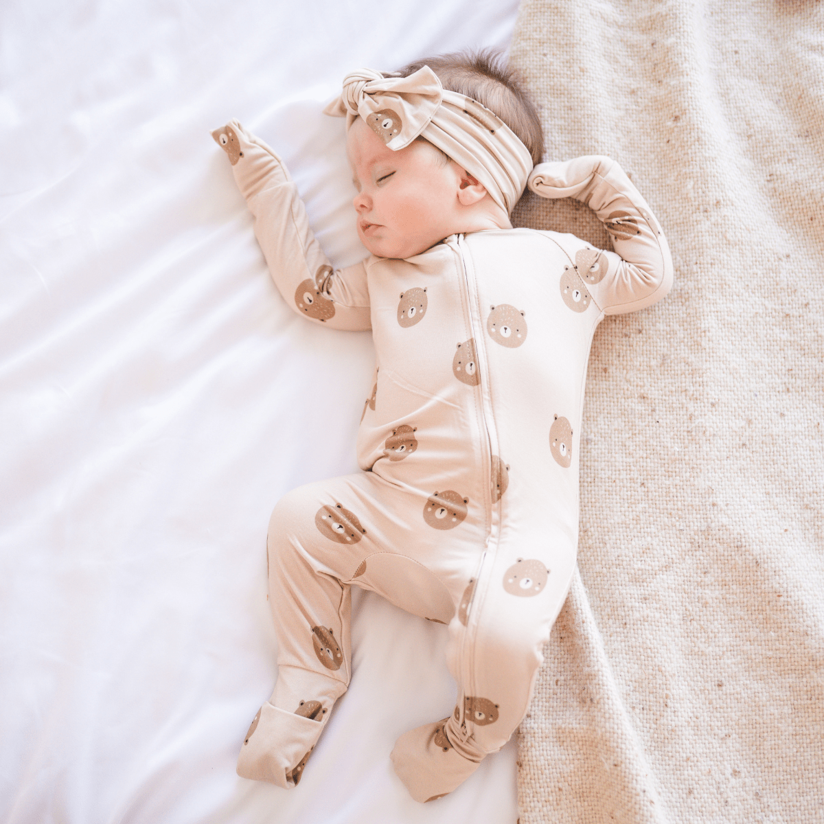 Bamboo 2-Way Convertible Zip Romper - Teddy – bug + bean kids Bamboo 2-Way Convertible Zip Romper - Teddy – bug + bean kids