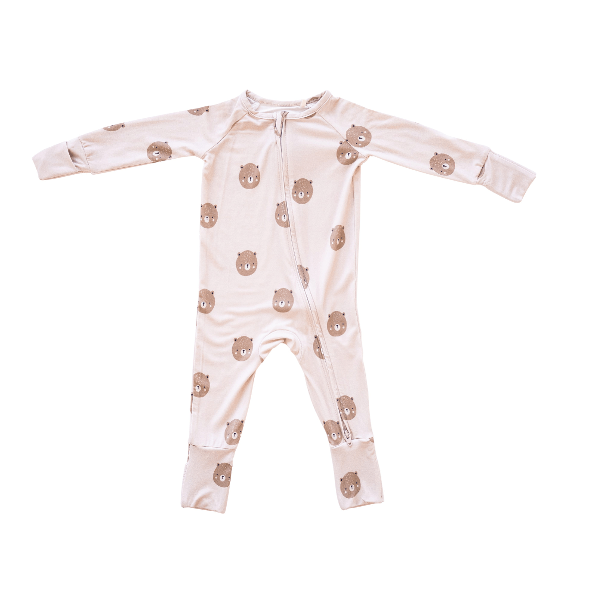 Bamboo 2-Way Convertible Zip Romper - Teddy – bug + bean kids
