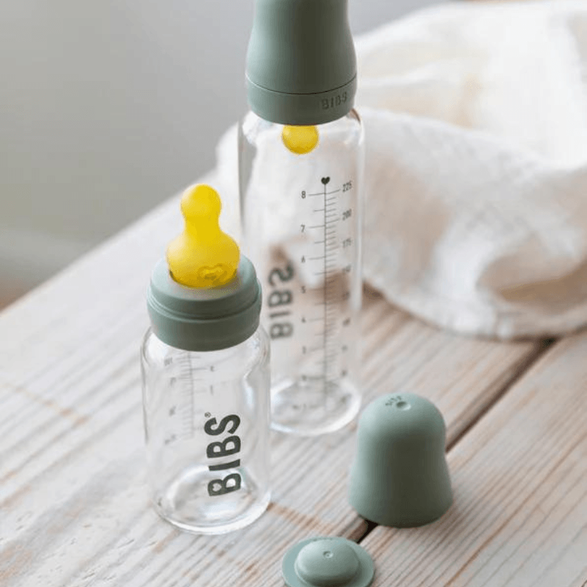 Baby Glass Bottle Set 110ml, Sage
