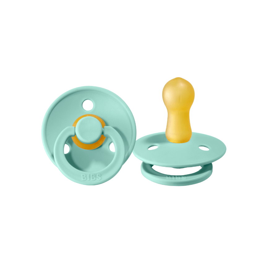 BiBS Classic Round Pacifier Set of Two - Size 2 Mint