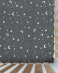 Mebie Baby Cotton Muslin Crib Sheet, Night Sky