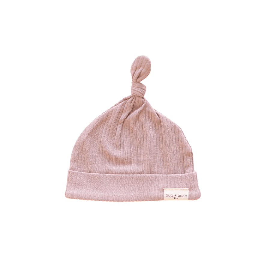 Organic Ribbed Knotted Hat Mocha