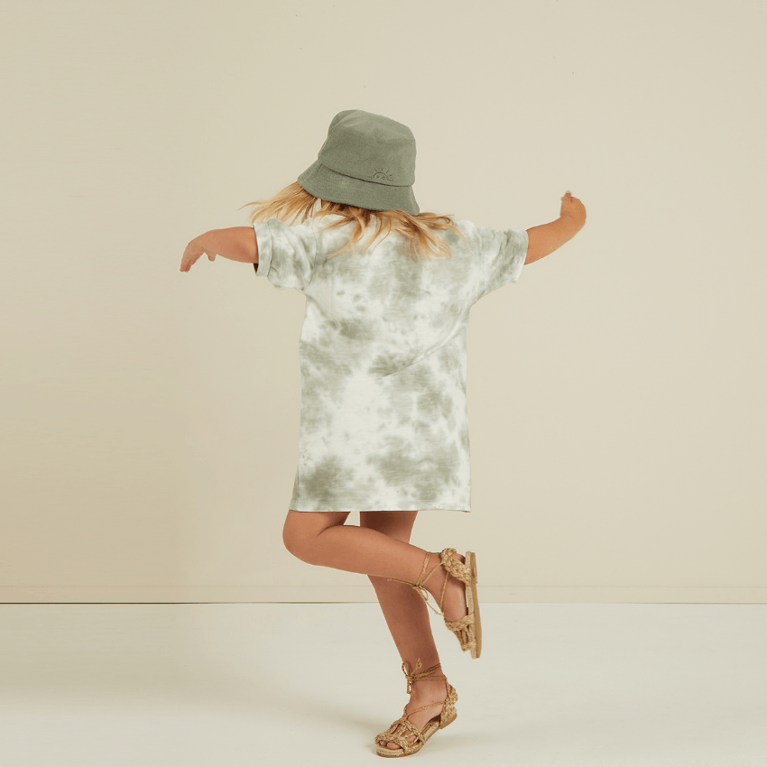 Rylee & Cru - SS22 - Aqua tie dye Jersey Shirt Dress 6-7Y Rylee & Cru - SS22 - Aqua tie dye Jersey Shirt Dress 6-7Y