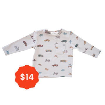 Charlie Long Sleeve Jersey Tee - City Vibes