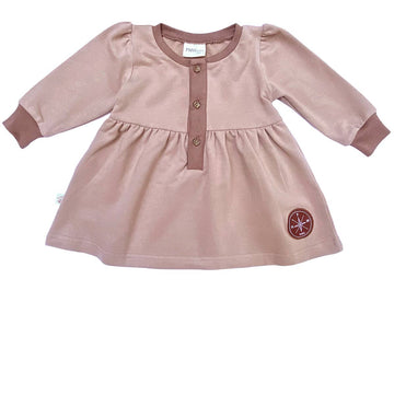 PNW Baby Button Dress - Rose