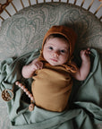 Ribbed Baby Blanket - Roman Green