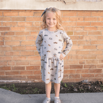 Chloe Long Sleeve Jersey Dress - City Vibes