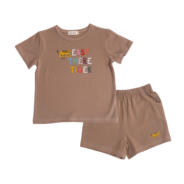 Easy There Tiger Organic Cotton Short Set