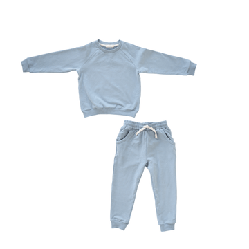 Mercer Sweatshirt + Jogger Matching Set - Dusty Blue