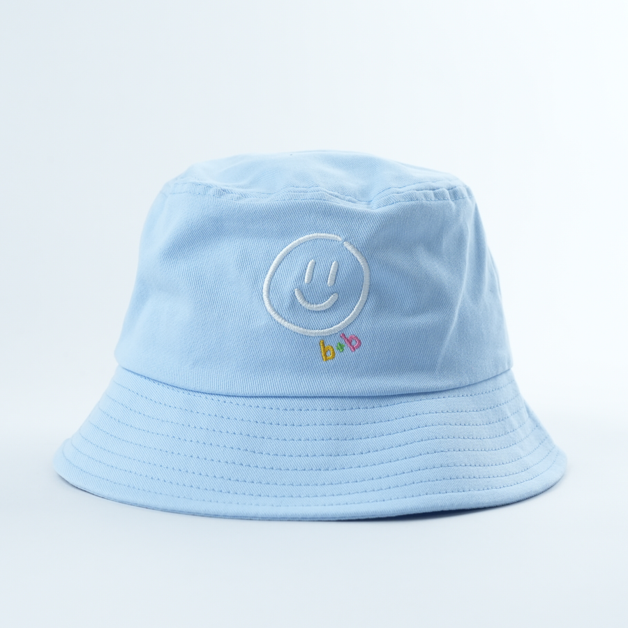 KIK GIRL Light Blue Bucket Hat Kids Bucket Hat | Smiley — b+b kids – bug + bean kids main image 3