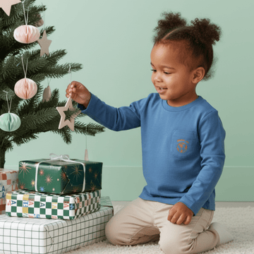Long Sleeve Jersey Tee - Peace on Earth (Orange)