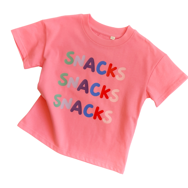 Organic Cotton Tee (Relaxed Fit) - Snacks, Snacks, Snacks