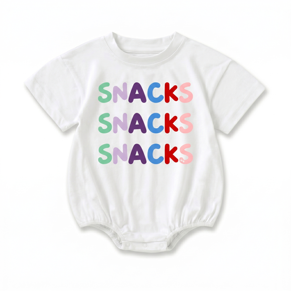 Organic Cotton Bubble Romper - SNACKS