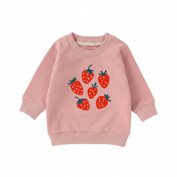 Organic Cotton Sweatshirt - Strawberries