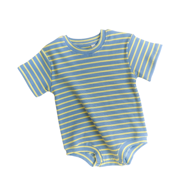 Ribbed Romper - Sand + Surf