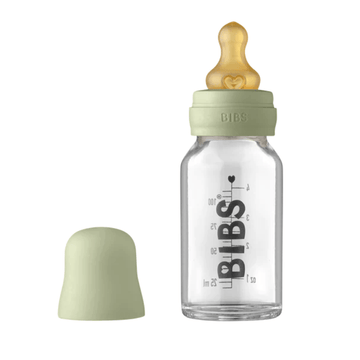 BiBS Baby Glass Bottle Set 110ml, Sage