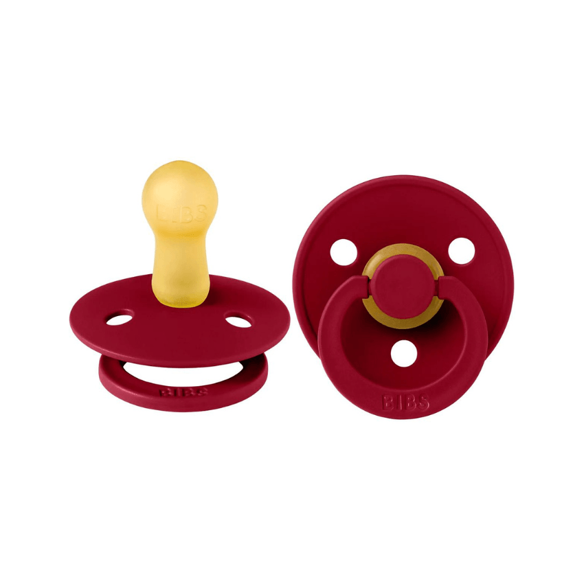 Bibs Classic Round Pacifier Set of Two Ruby