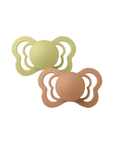 BiBS Supreme Latex Pacifier Set of Two, Earth/Meadow