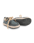 Noud Leather Baby Boat Shoe, Blue Stone