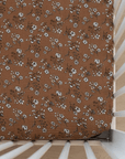 cotton muslin crib sheet, vintage floral