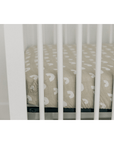 Mebie Baby Cotton Muslin Unisex Crib Sheet, Sand Rainbow_Detail