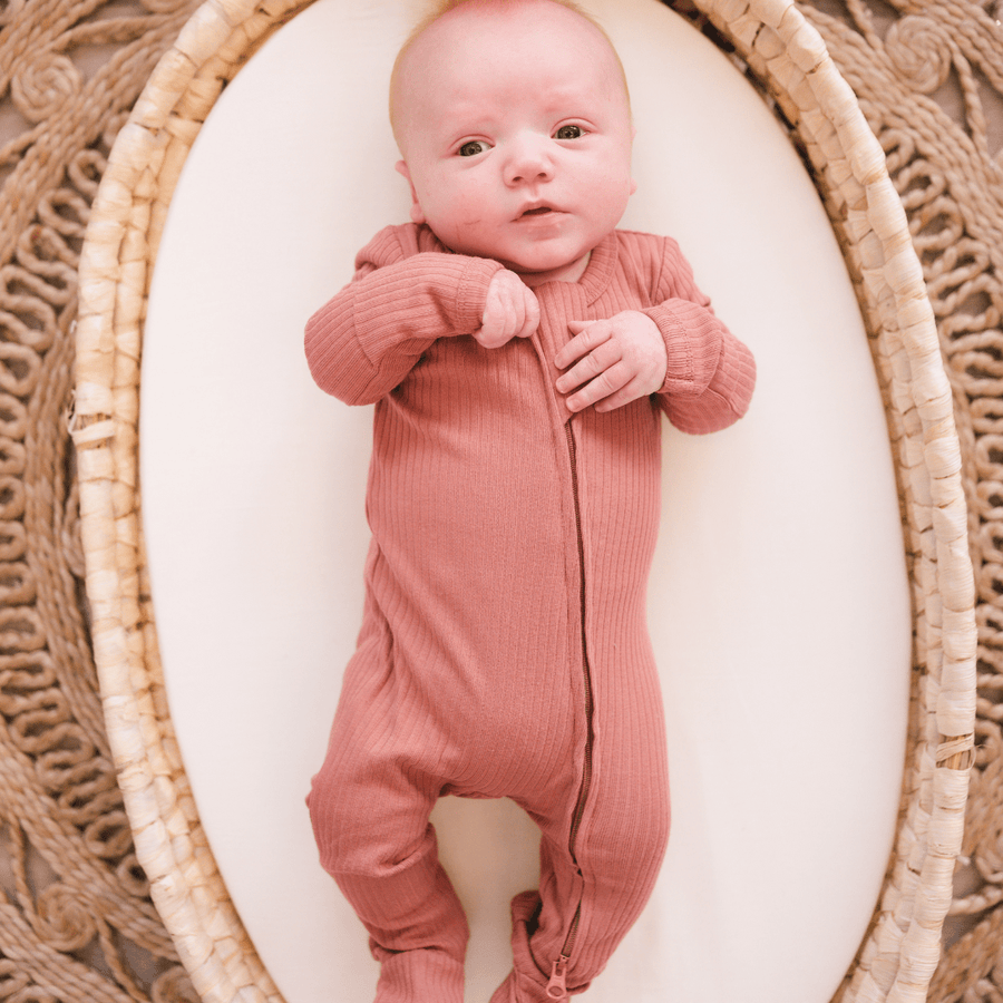 Organic Cotton Ribbed Footie