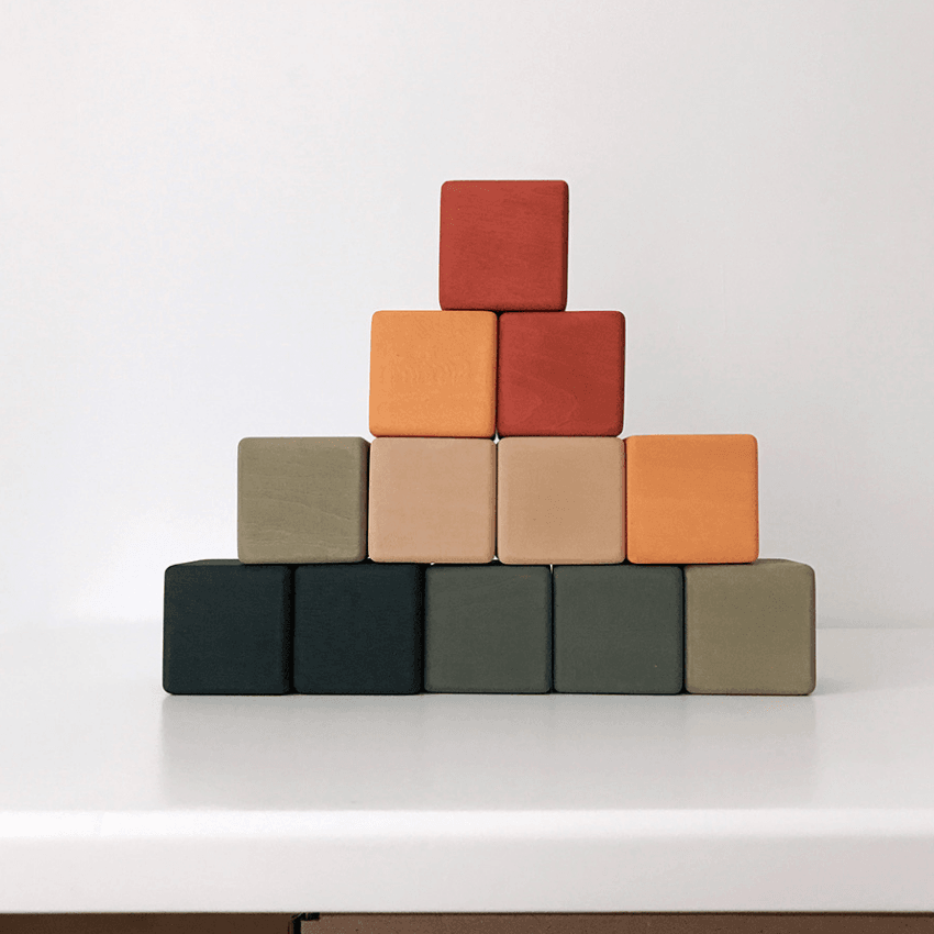 Blocks Cub Mini Cube Blocks Set, Jungle – bug + bean kids