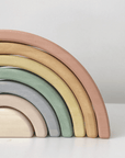 Wooden Rainbow Stacker, Pastel