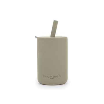 Silicone-Cup-with-Lid-Straw-Olive