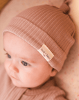 Organic Ribbed Knotted Hat