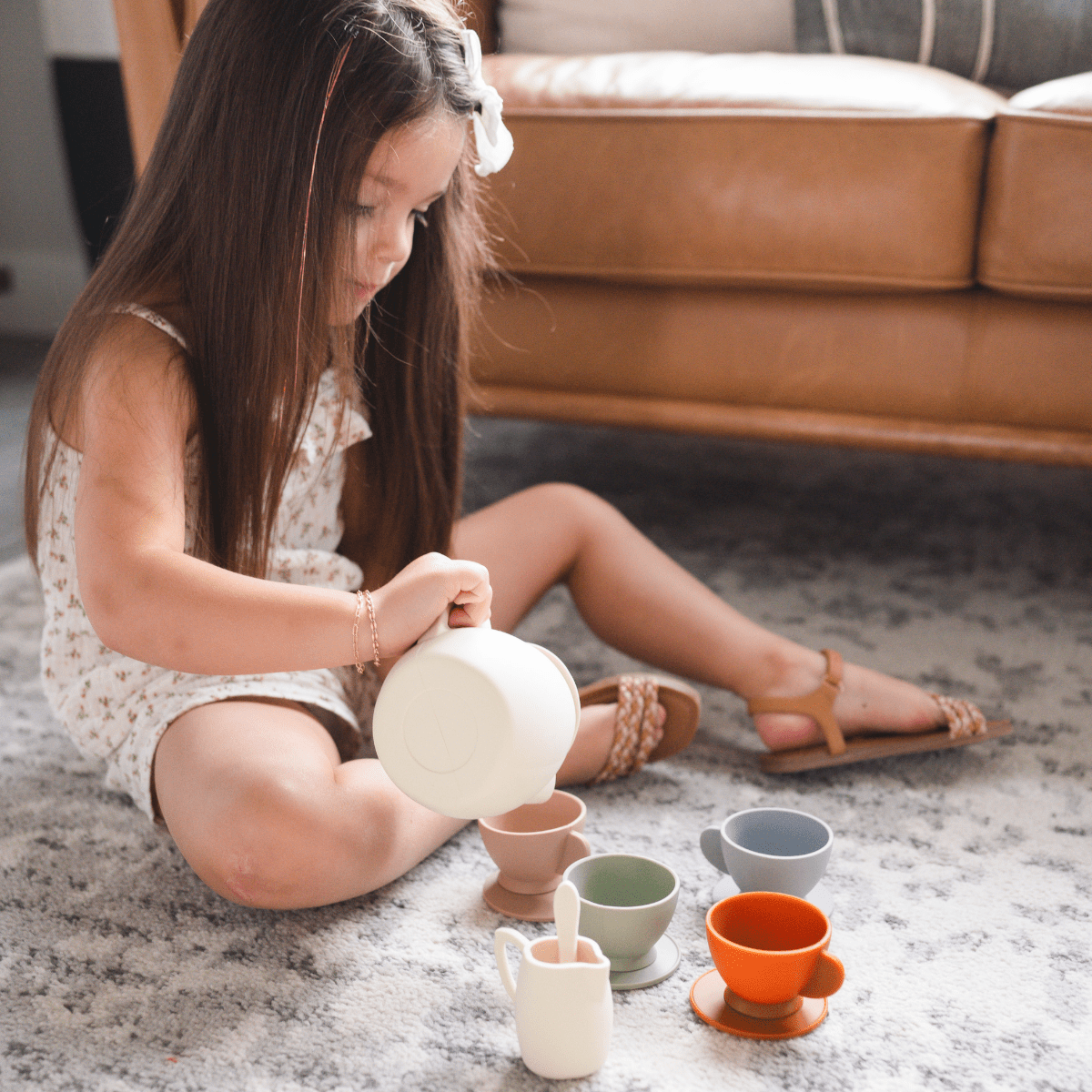 Silicone Tableware Mini Cups Set Pretend Play Toys Kitchen Child Kids Tea Cup  Kitchen Baby Early Education Toy Sets Bpa Free